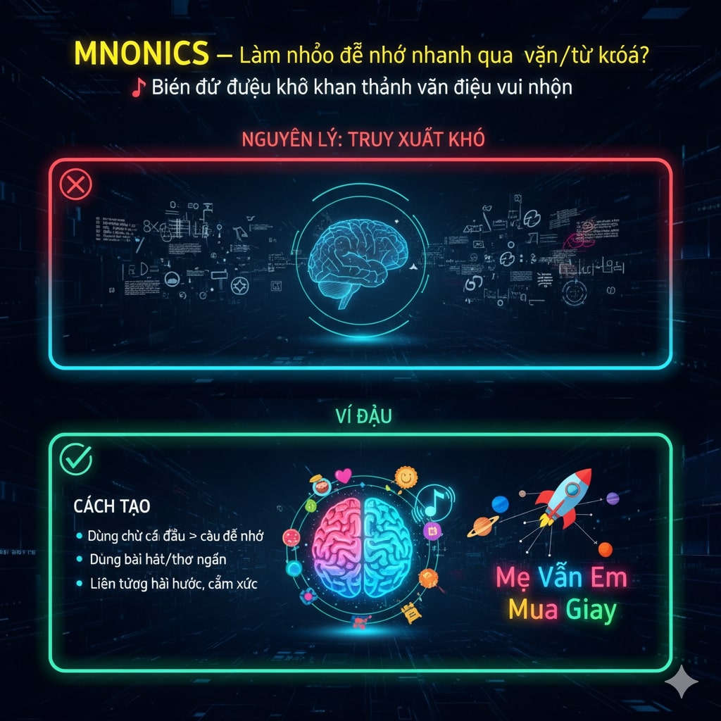 5. Mnemonics – Làm thế nào để nhớ nhanh qua mẹo vần điệutừ khóa