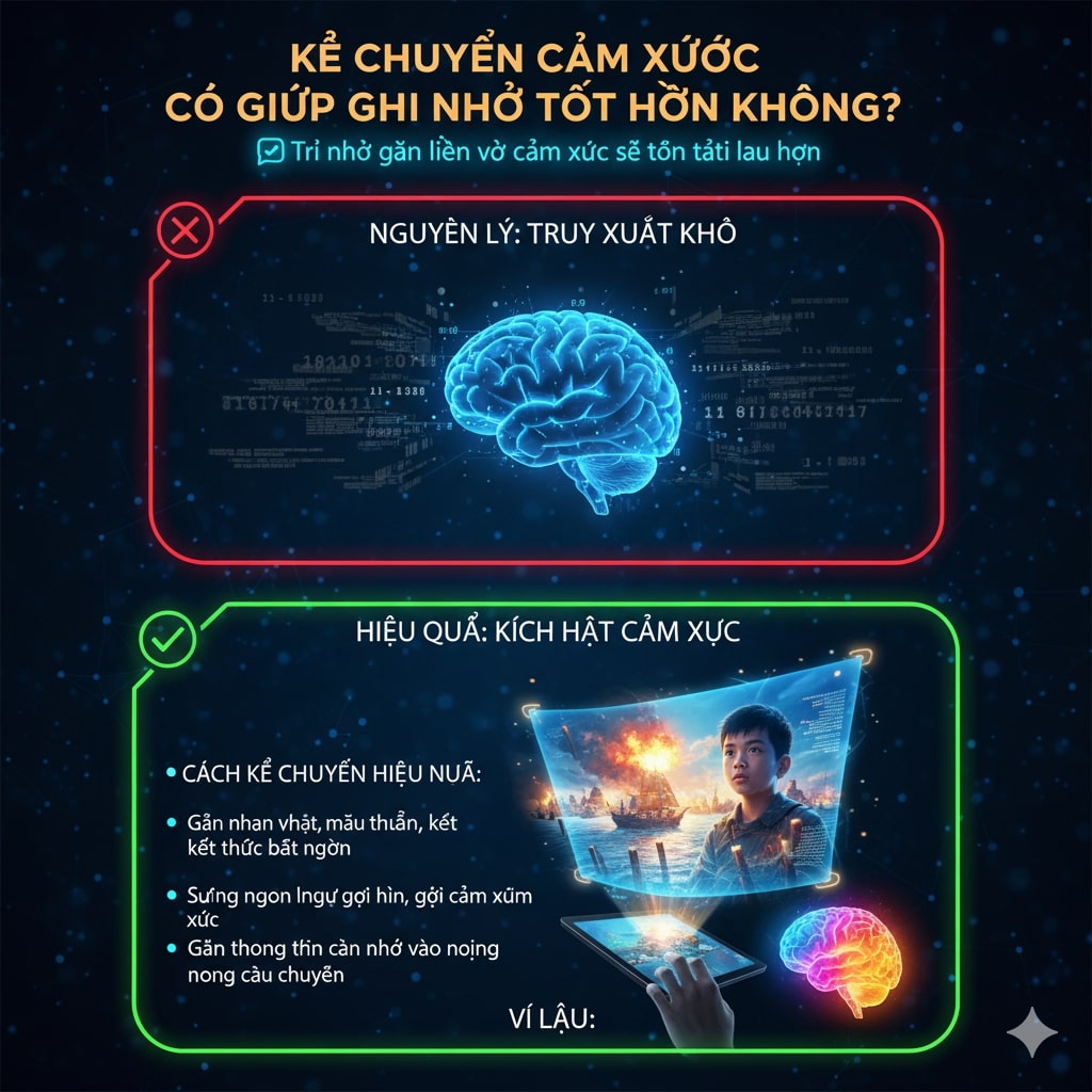 7. Kể chuyện cảm xúc có giúp ghi nhớ tốt